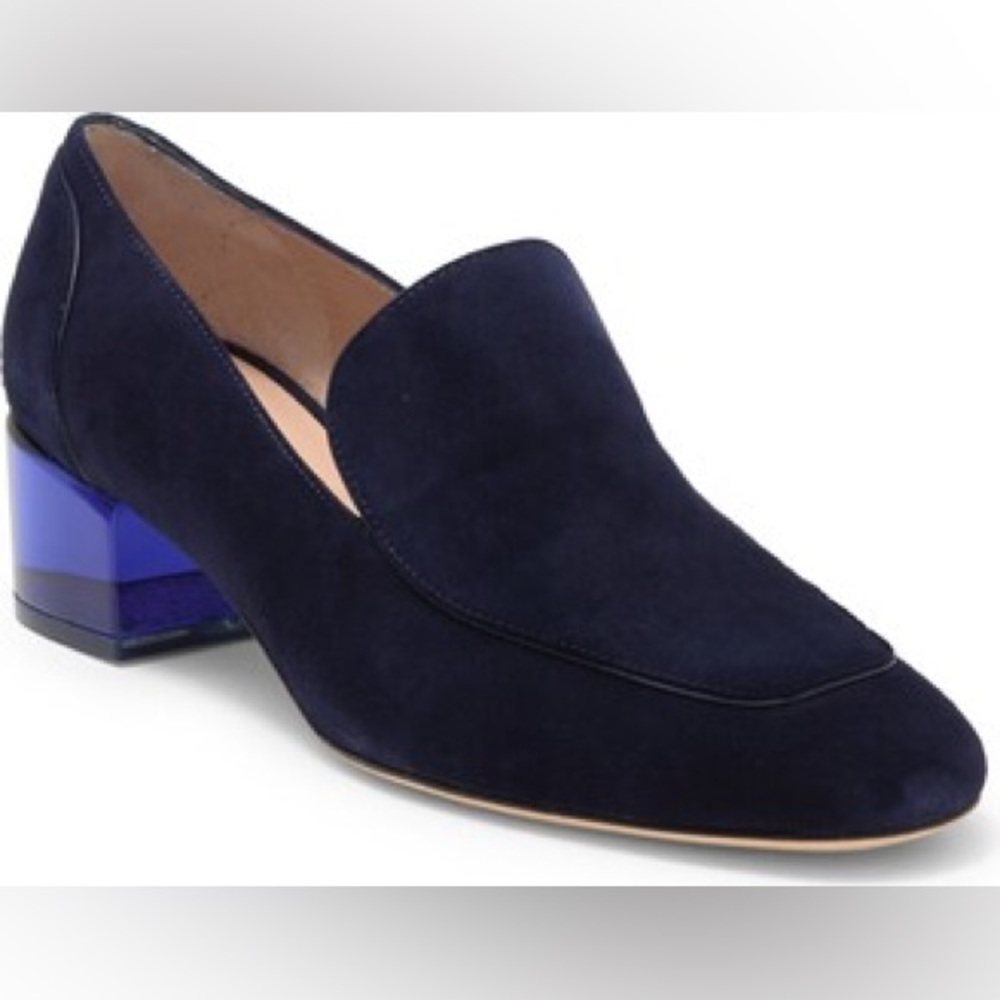 Stuart Weitzman Navy Loafers size 9 US